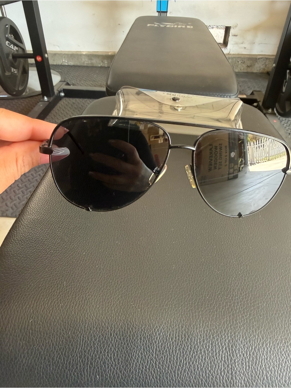 Quay Australia Black Aviator Sunglasses